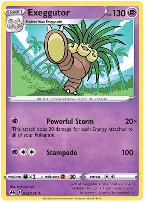 Exeggutor Crown Zenith Pokemon Card Single