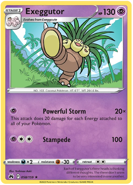 Exeggutor Crown Zenith Pokemon Card Single
