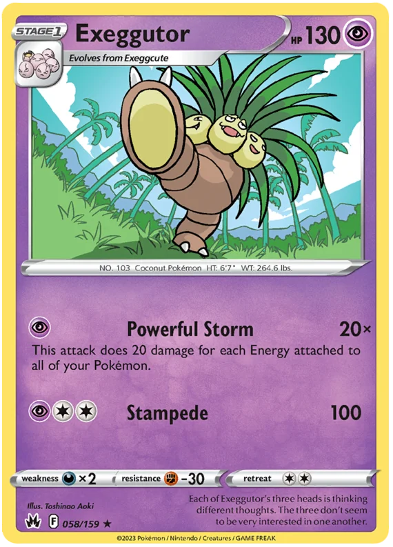 Exeggutor Crown Zenith Pokemon Card Single
