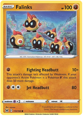 Falinks Lost Origin Pokemon Single Card 110/196