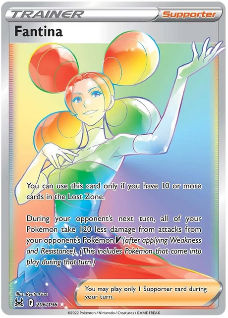 Fantina (Secret) Lost Origin Pokemon Single Card 206/196