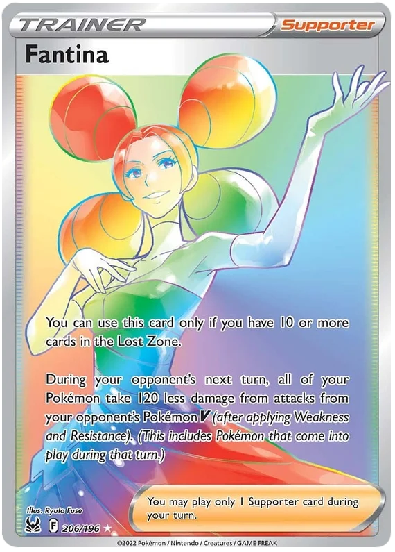 Fantina (Secret) Lost Origin Pokemon Single Card 206/196
