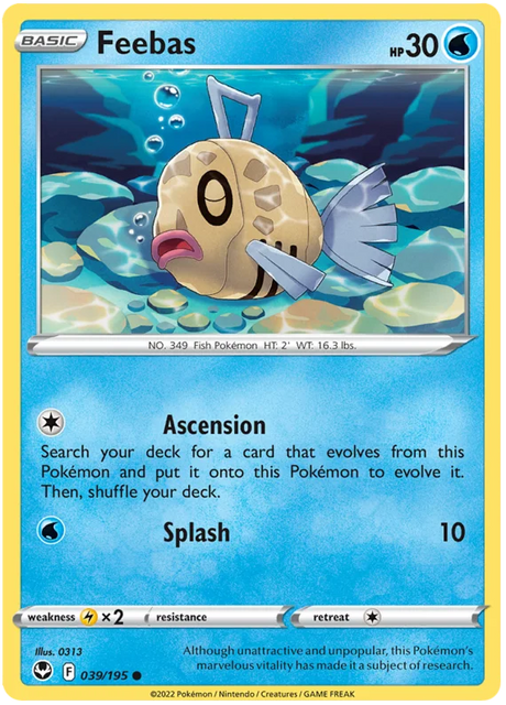 Feebas Silver Tempest Pokemon Single 039/195