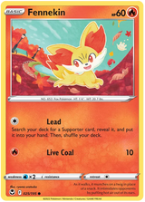Fennekin Silver Tempest Pokemon Single 025/195