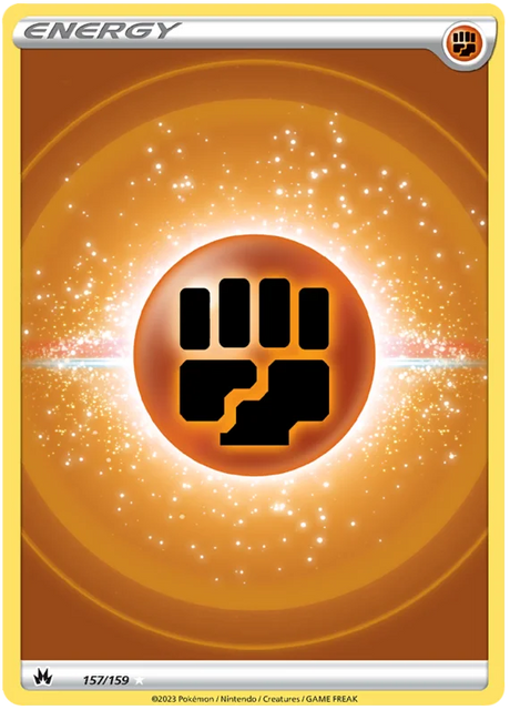 Fighting Energy Textured Full Art Crown Zenith Pokemon Card Single