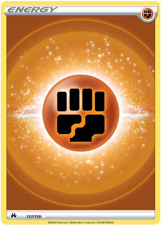 Fighting Energy Textured Full Art Crown Zenith Pokemon Card Single
