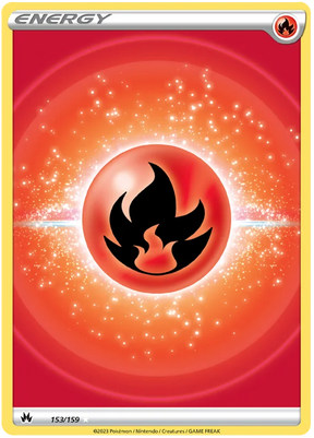 Fire Energy Textured Full Art Crown Zenith Pokemon Card Single
