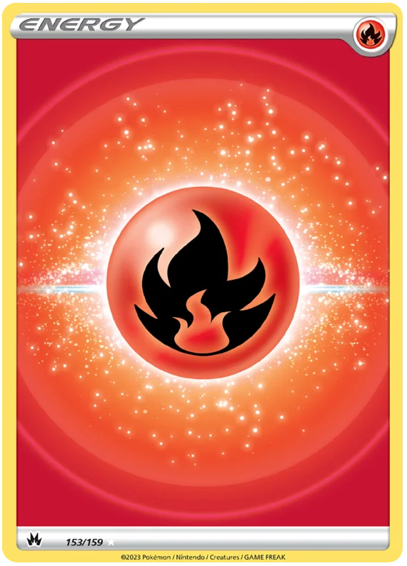 Fire Energy Textured Full Art Crown Zenith Pokemon Card Single