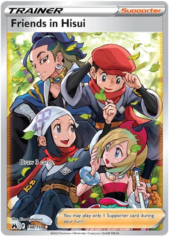 Friends in Hisui Full Art Crown Zenith Pokemon Card Single