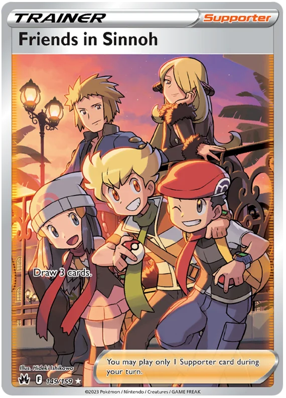 Friends in Sinnoh Full Art Crown Zenith Pokemon Card Single