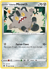 Galarian Meowth Crown Zenith Pokemon Card Single