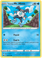 Galarian Mr. Mime Crown Zenith Pokemon Card Single