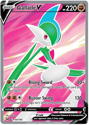 Gallade V (Full Art) Lost Origin Pokemon Single Card 181/196