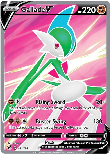 Gallade V (Full Art) Lost Origin Pokemon Single Card 181/196