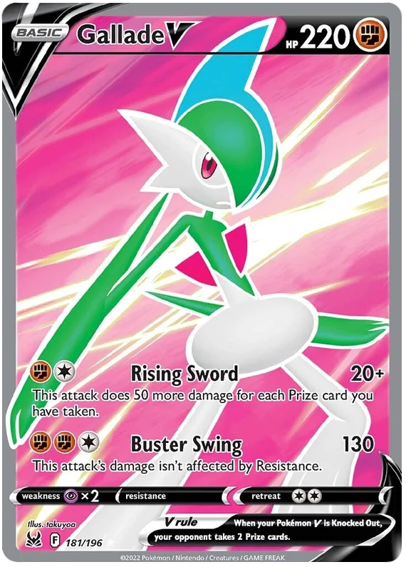 Gallade V (Full Art) Lost Origin Pokemon Single Card 181/196