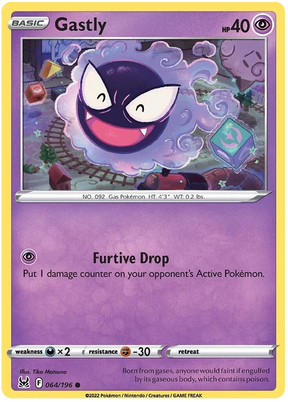 Gastly Lost Origin Pokemon Single Card 064/196