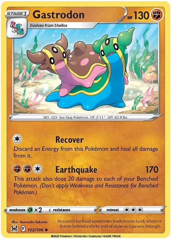 Gastrodon Lost Origin Pokemon Single Card 102/196