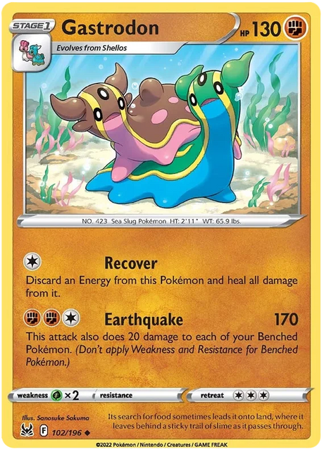 Gastrodon Lost Origin Pokemon Single Card 102/196