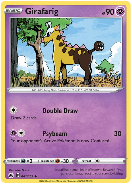 Girafarig Crown Zenith Pokemon Card Single