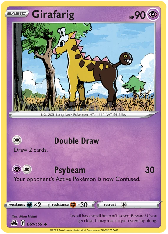 Girafarig Crown Zenith Pokemon Card Single