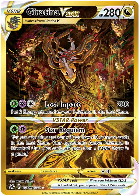 Giratina VSTAR Gold Crown Zenith Galarian Gallery Pokemon Card Single