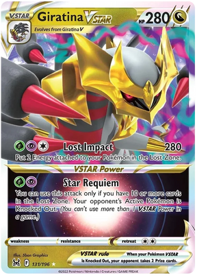 Giratina VSTAR Lost Origin Pokemon Single Card 131/196