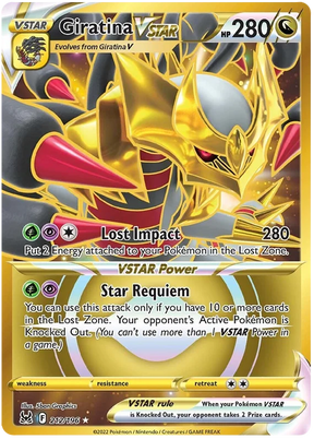 Giratina VSTAR (Secret) Lost Origin Pokemon Single Card 212/196