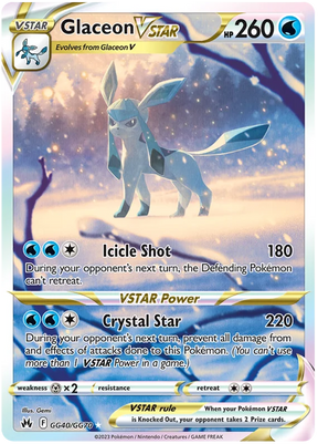 Glaceon VSTAR Crown Zenith Galarian Gallery Pokemon Card Single