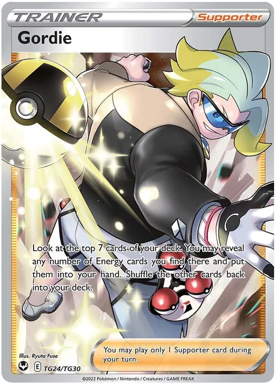 Gordie Silver Tempest Trainer Gallery Pokemon Card Single