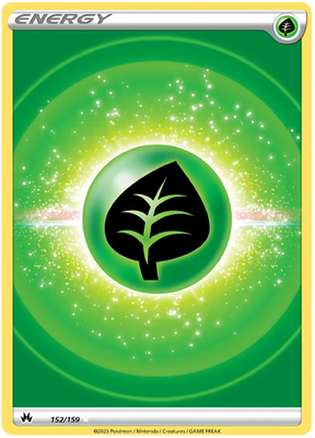 Grass Energy Texutred Full Art Crown Zenith Pokemon Card Single