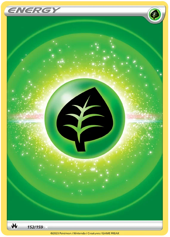 Grass Energy Texutred Full Art Crown Zenith Pokemon Card Single