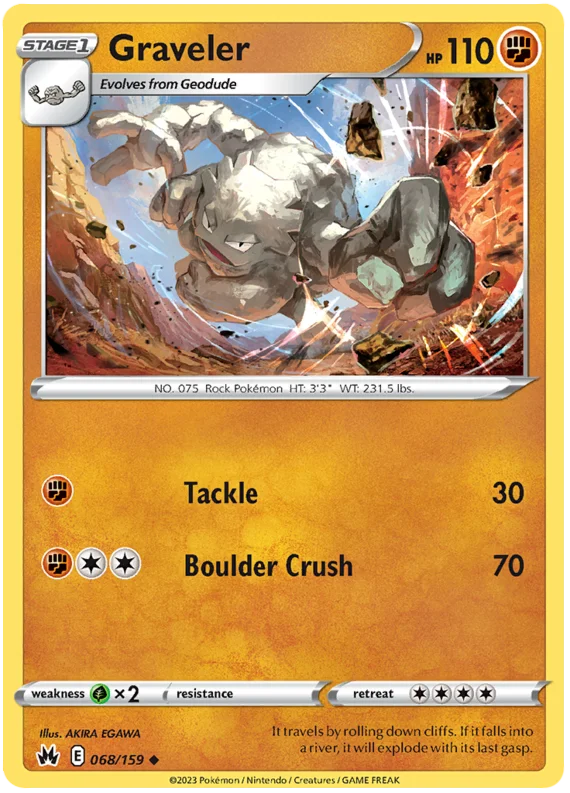 Graveler Crown Zenith Pokemon Card Single