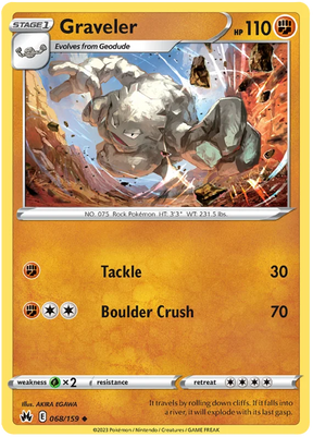 Graveler Crown Zenith Pokemon Card Single