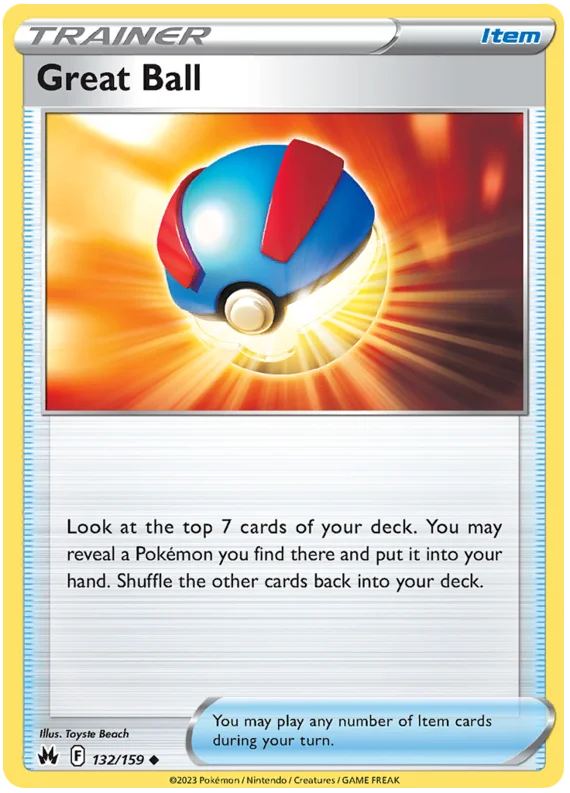 Great Ball Crown Zenith Pokemon Card Single