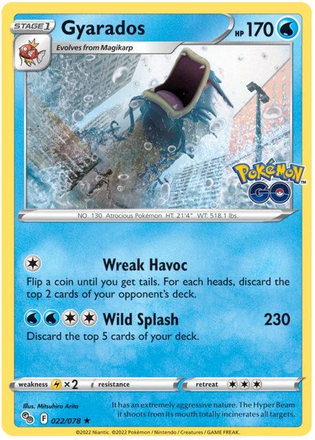 Gyarados Pokemon GO Card Singles 022/078