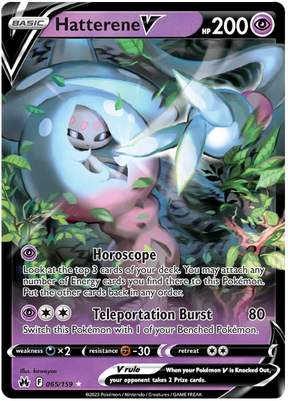 Hatterene V Crown Zenith Pokemon Card Single