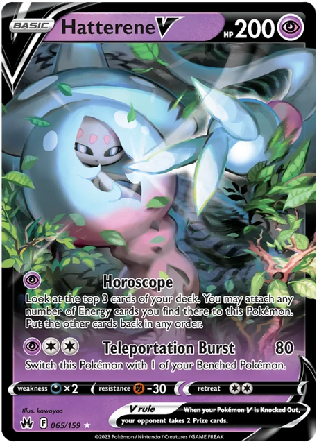 Hatterene V Crown Zenith Pokemon Card Single