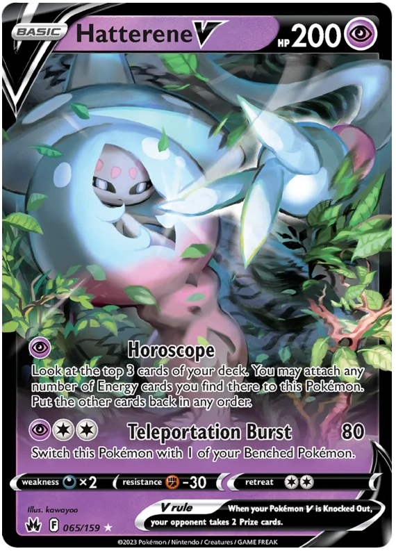 Hatterene V Crown Zenith Pokemon Card Single