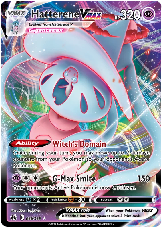 Hatterene VMAX Crown Zenith Pokemon Card Single