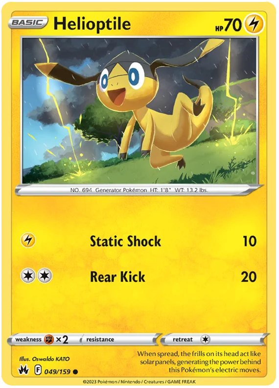 Helioptile Crown Zenith Pokemon Card Single
