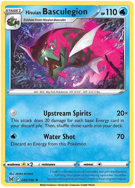 Hisuian Basculegion Lost Origin Pokemon Single Card 045/196