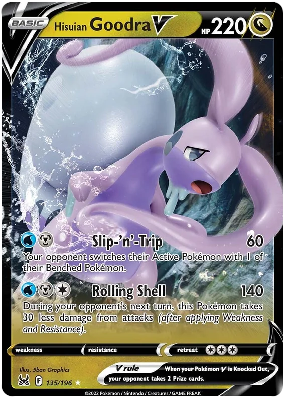 Hisuian Goodra V Lost Origin Pokemon Single Card 135/196