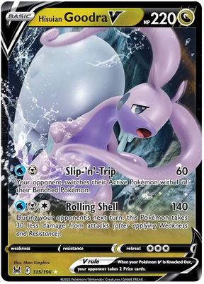 Hisuian Goodra V Lost Origin Pokemon Single Card 135/196