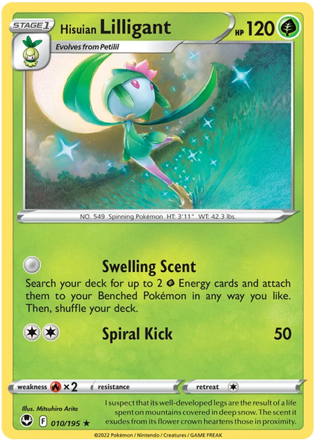 Hisuian Lilligant Silver Tempest Pokemon Single 010/195