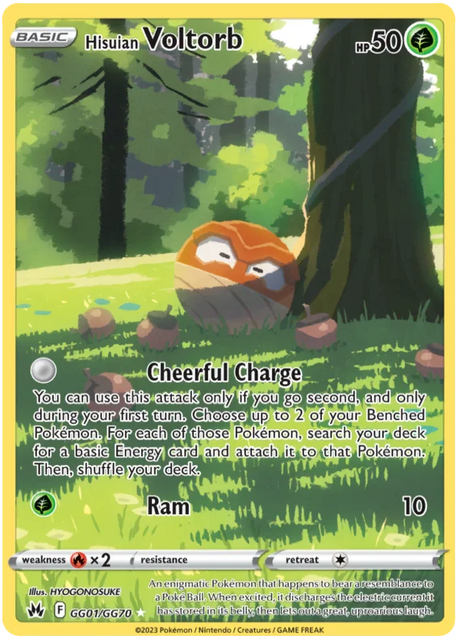 Hisuian Voltorb Crown Zenith Galarian Gallery Pokemon Card Single