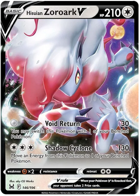 Hisuian Zoroark V Lost Origin Pokemon Single Card 146/196