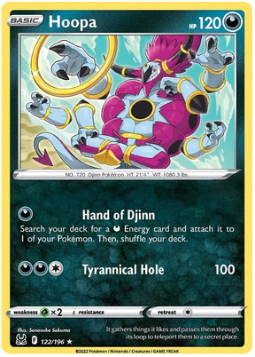 Hoopa Lost Origin Pokemon Single Card 122/196