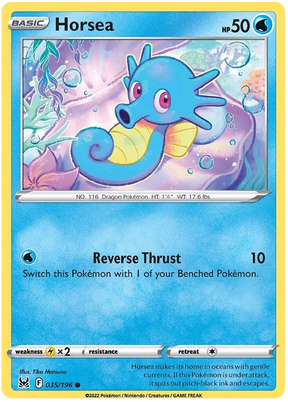 Horsea Lost Origin Pokemon Single Card 035/196
