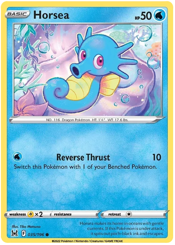 Horsea Lost Origin Pokemon Single Card 035/196