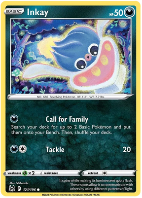 Inkay Lost Origin Pokemon Single Card 121/196